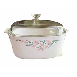 Vintage 1990s Corning Ware 5 Litre Rosemarie Casserole Dish & Lid